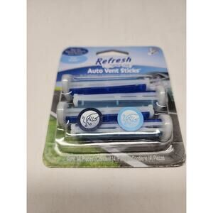 Refresh Your Car Odor Eliminating Auto Vent Stick, New Car / Cool Breeze Scent